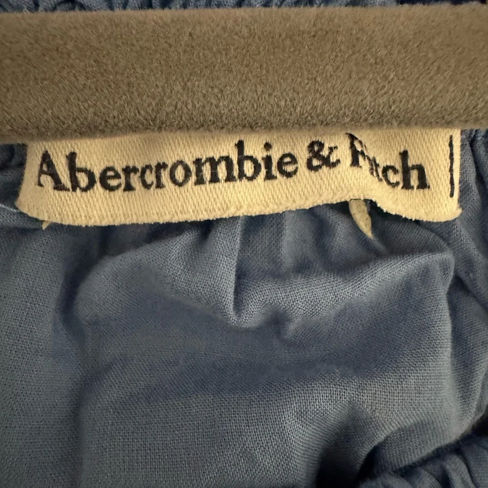 Abercrombie & Fitch Blue Off-Shoulder Maxi Dress